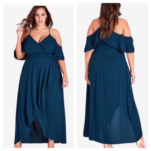 City Chic Dresses & Skirts - City Chic Jessica Emerald Maxi Dress